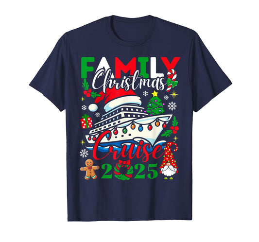 Family Christmas Cruise 2025 Matching Group Cruise Holiday T-Shirt
