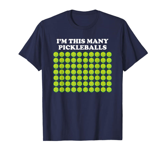 I'm This Many Pickleballs Paddleball Lover 70th Birthday T-Shirt
