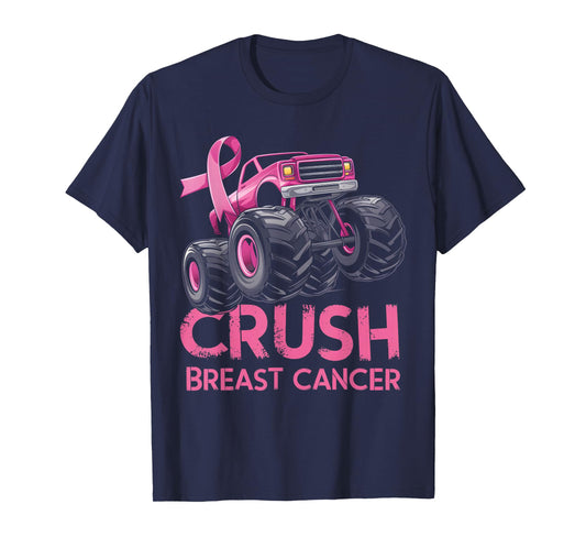 Crush Breast Cancer Awareness Truck pink for kids T-Shirt