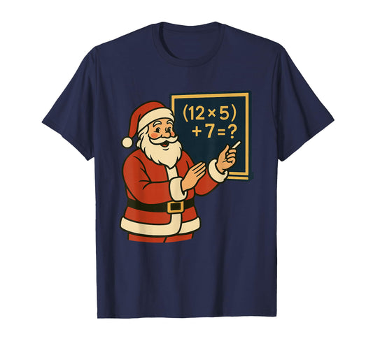 67 Teacher Santa Christmas Six Seven Meme Brainrot Math Xmas T-Shirt