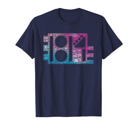 Rhythm Vintage Nation 1814 Aesthetic Typography Desi Tie Dye T-Shirt