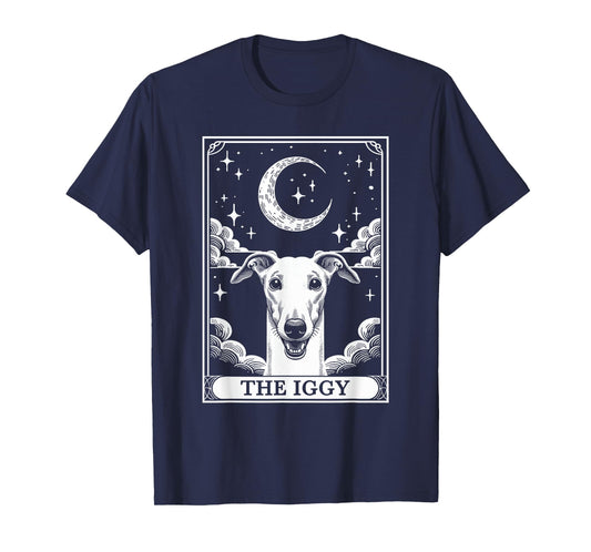 Tarot Card Vintage Crescent Moon Italian Greyhound Dog Mom T-Shirt