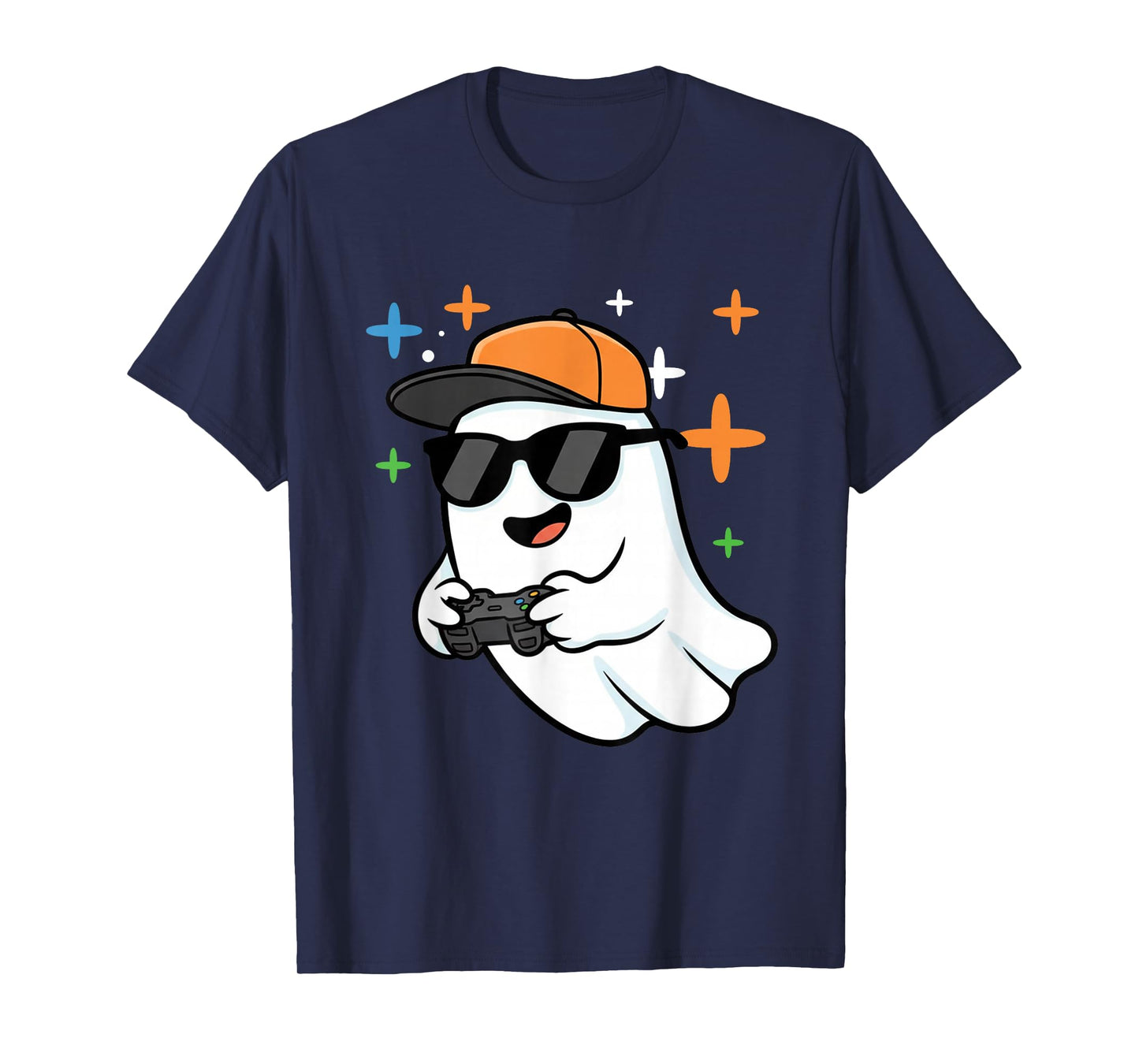 Halloween Boys Kids Ghost Gamer Scary Costume Gaming Men T-Shirt