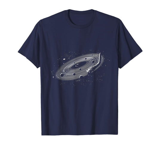 Vinyl Record Space Retro Vintage Vinyl Record Turntable T-Shirt