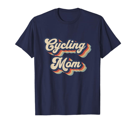 Cycling Mom Bicycle Riding Cyclist Womens T-Shirt