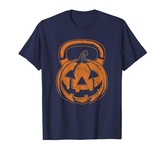 Halloween Kettlebell Pumpkin Easy Gym Workout Costume T-Shirt