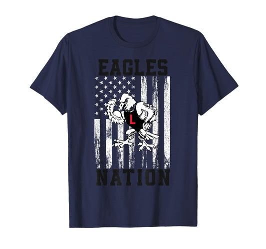Linden Eagles Logo Nation HS T-Shirt