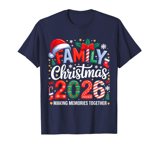 Family Christmas 2026 Squad Santa Elf Xmas Matching Costume T-Shirt