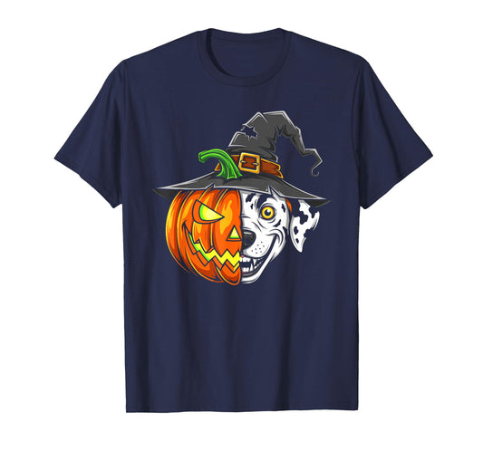Dalmatian Pumpkin Jack O Lantern Halloween Kids Mens Womens T-Shirt
