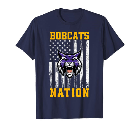 Hallsville Bobcats Logo Nation HS T-Shirt