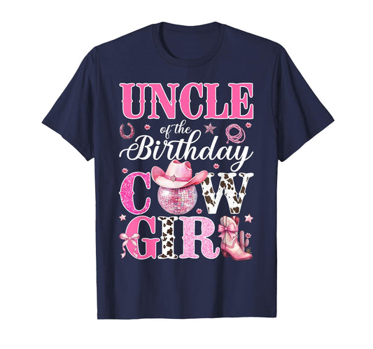 Cute Uncle Of The Birthday CowGirl Rodeo Western Bday Party T-Shirt