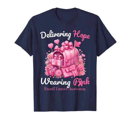 Postal Worker Breast Cancer Awareness October We Wear Pink T-Shirt