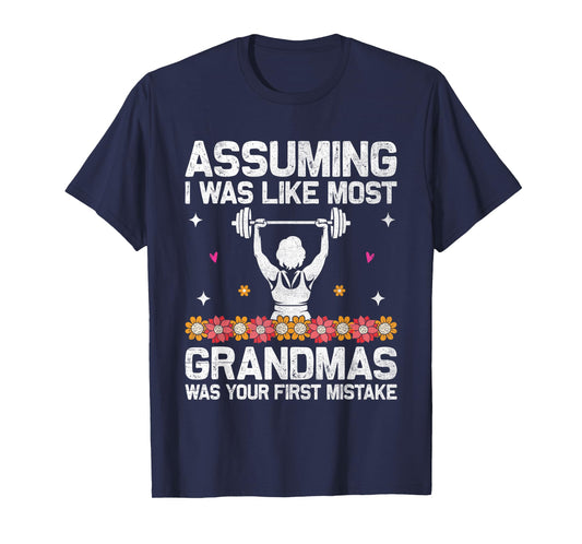 Fit Grandma Gym Workout Powerlifting Matriarch Fitness T-Shirt