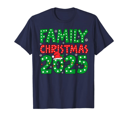 Family Christmas 2025 Xmas Lights Snowflake Pajamas Holiday T-Shirt