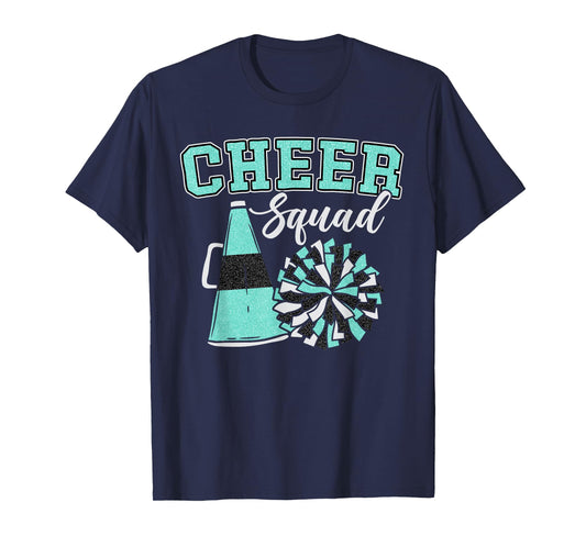 Cheer Squad Funny Cheerleader Cheerleading Teal Women Girl T-Shirt