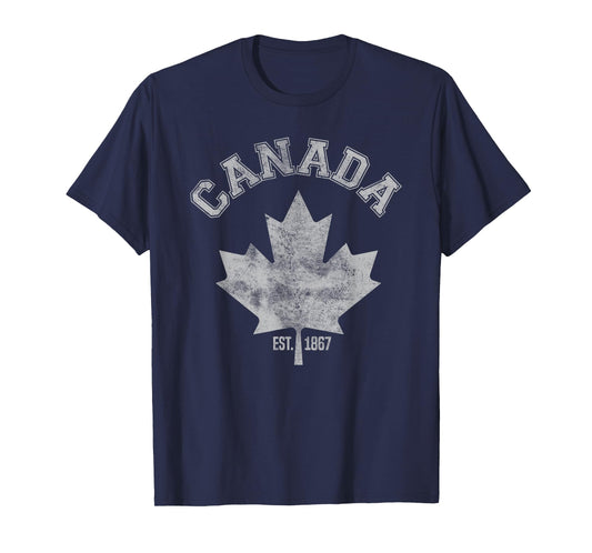 Canada EST 1867 Maple Leaf Vintage Canada flag Love T-Shirt