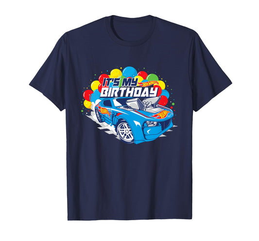 Kids Hot Wheels It's My Birthday Balloons T-Shirt