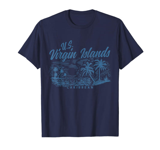 US Virgin Islands Pride Beach Vacation USVI Vintage Men Women T-Shirt