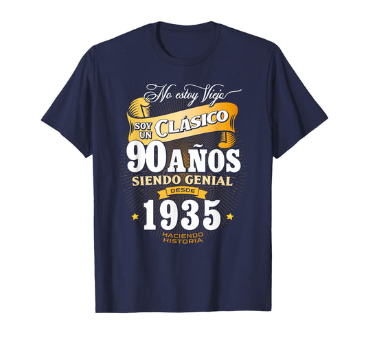 90th Birthday gift for Men in Spanish Regalo cumpleanos 90 T-Shirt