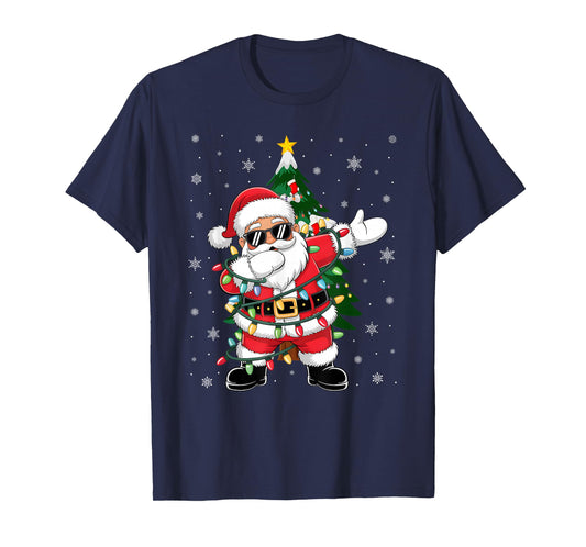 Dabbing Santa Claus Kids Boys Girls Cute Xmas Dab T-Shirt