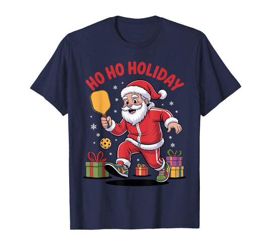 Santa Playing Pickleball Funny Holiday Christmas Xmas Pajama T-Shirt