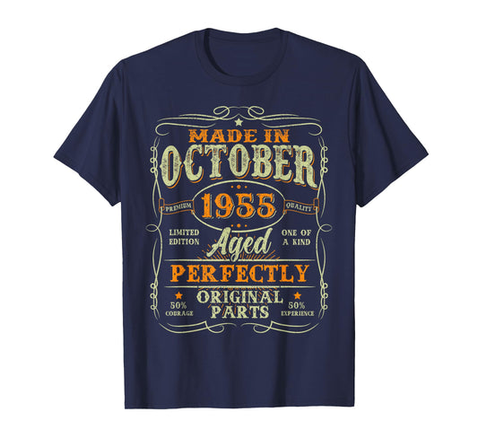 70 Years Old Vintage Made In October 1955 70th Birthday Men T-Shirt