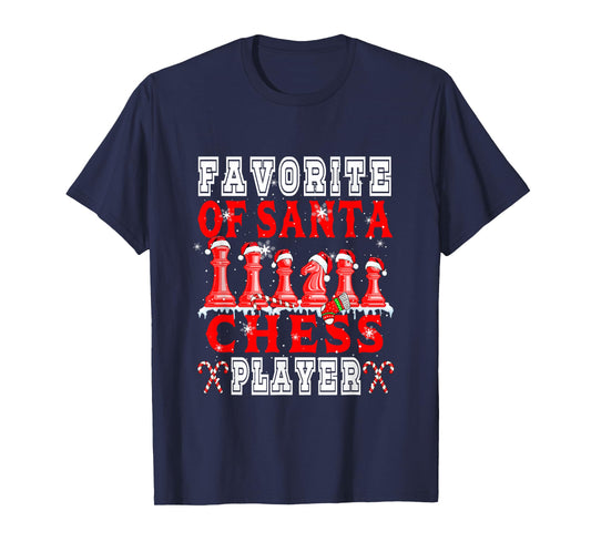 Favorite of Xmas Santa Funny Chess Player Matching Team T-Shirt