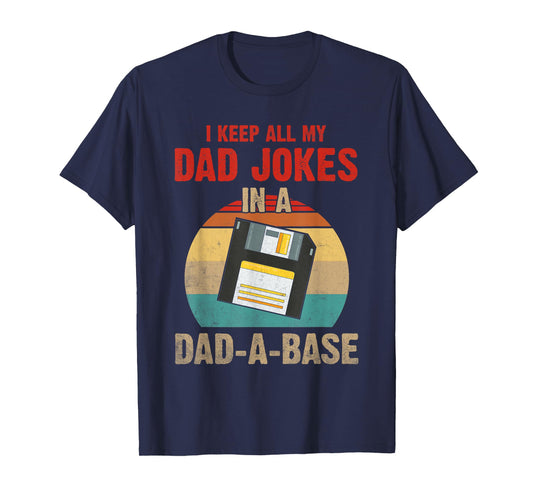 Funny Retro Dad Fathers Day Vintage Jokes Database for kids T-Shirt