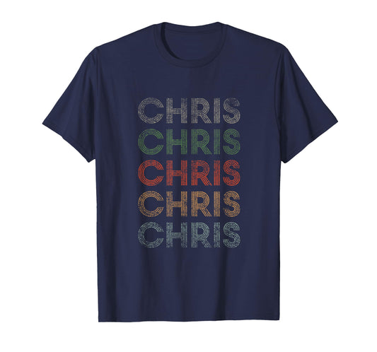 Chris First Name Grunge Style Vintage Retro T-Shirt