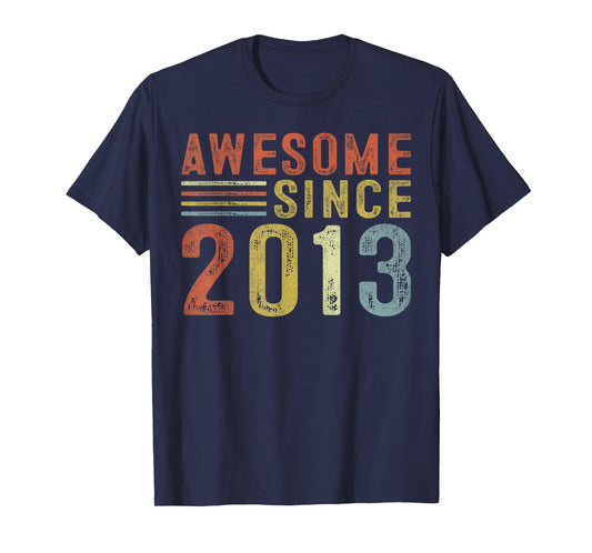 Awesome Since 2013 12th Birthday Retro Gifts Born In 2013 T-Shirt