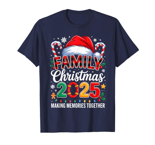 Family Christmas 2025 Matching Squad Santa Elf Funny Xmas T-Shirt