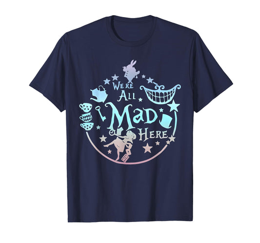 We're All Mad Here Vintage Adventures Vacation Funny Holiday T-Shirt