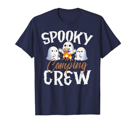 Spooky Camping Crew Halloween 2024 Campfire Happy Boo Ghost T-Shirt