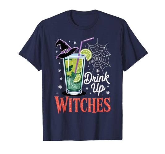 Drink Up Witches Mojito Cocktail Funny Halloween Outfit T-Shirt