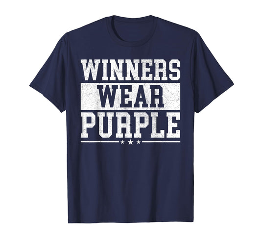 Winners Wear Purple Color War Camp Spirit Game Team Wear T-Shirt