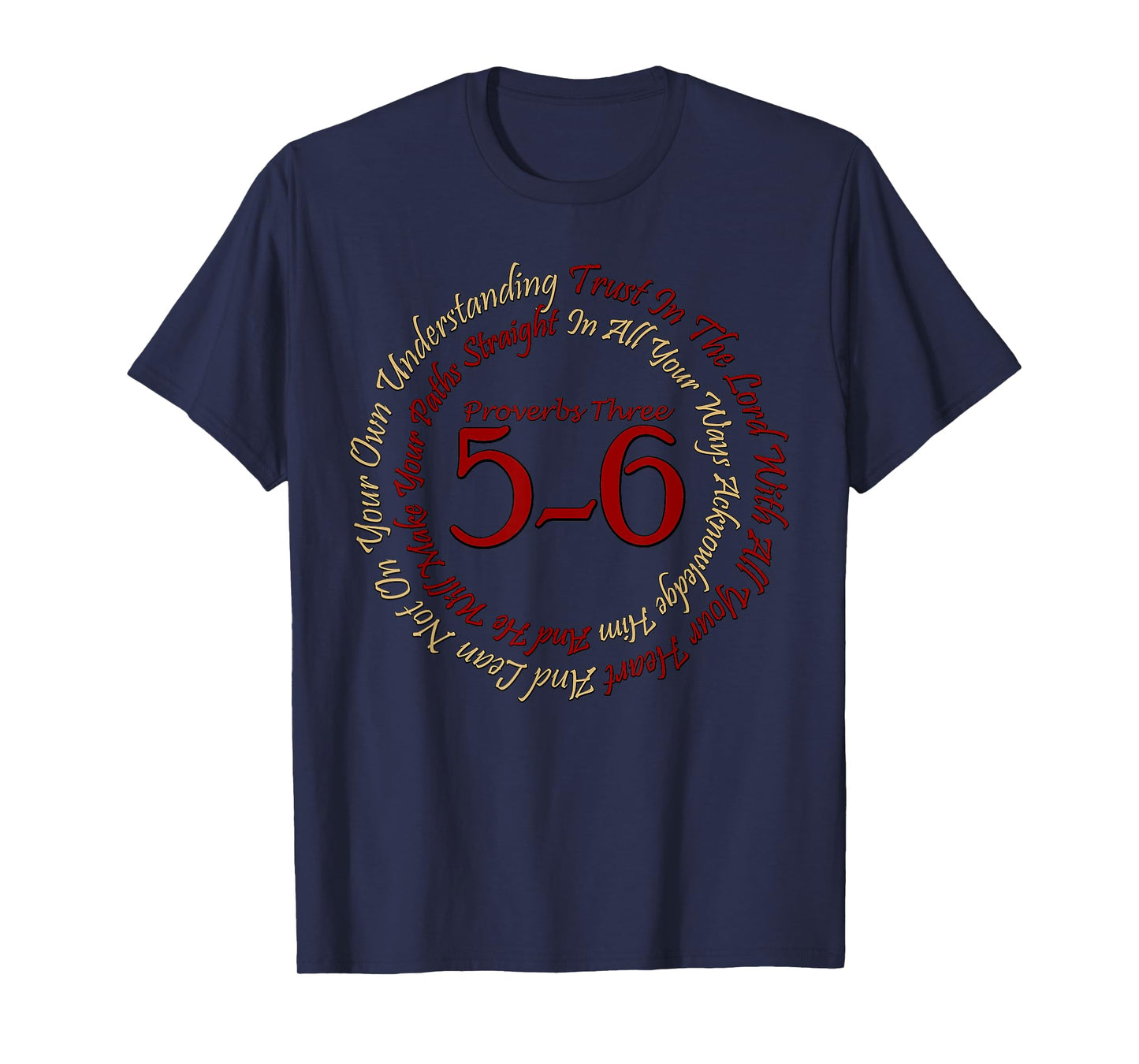 Christian Religious TShirt Proverbs 3:5-6 Trust In The Lord T-Shirt