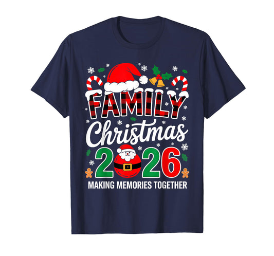 Family Christmas 2026 Matching Squad Santa Elf Funny Xmas T-Shirt