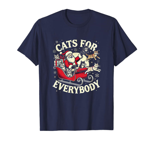 Santa Cat Lover Christmas Cats T-Shirt