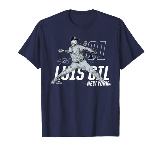Dynamic Pose Luis Gil New York Baseball MLBPA T-Shirt