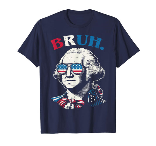 4th Of July George Washington Bruh USA Meme Men Women Kids T-Shirt