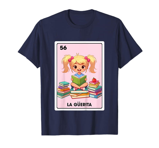 Mexican Blonde Girl Daughter La Guerita Mexican Bingo Card T-Shirt