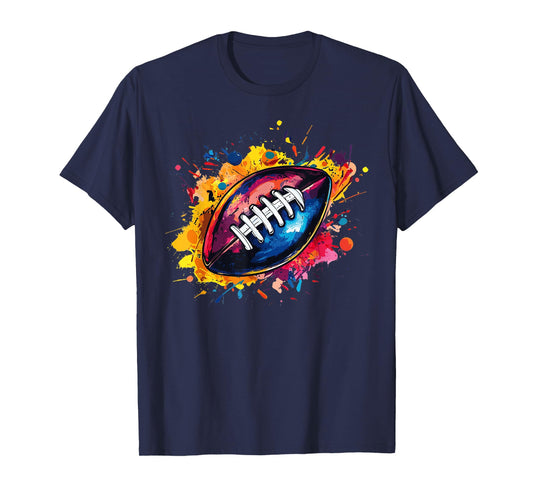 Football Designs. Unisex Football Graphic T-Shirt - Black, Small, Short Sleeve