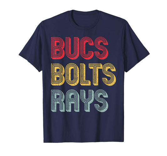 Retro Vintage Bucs Bolts Rays T-Shirt