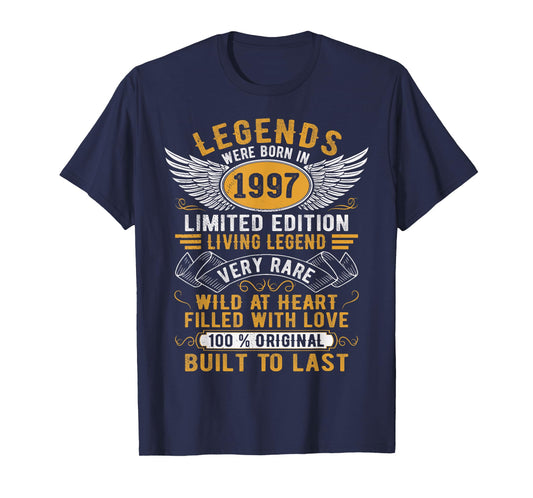 Legends Were Born In 1997 Vintage Born in 1997 Birthday T-Shirt