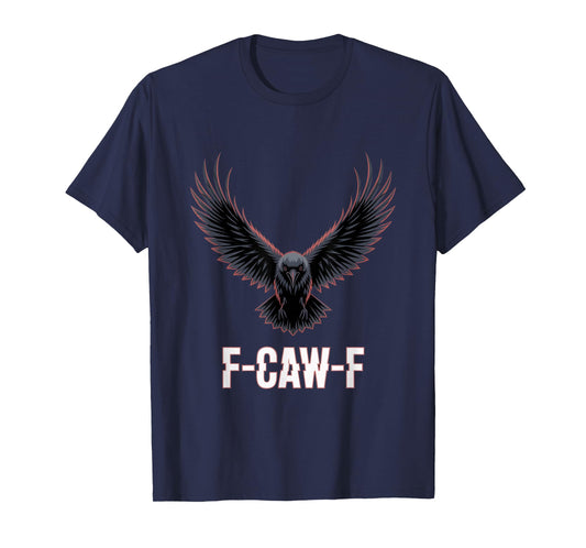 F-Caw-F Crow Funny Gothic Moon Black Bird Halloween T-Shirt
