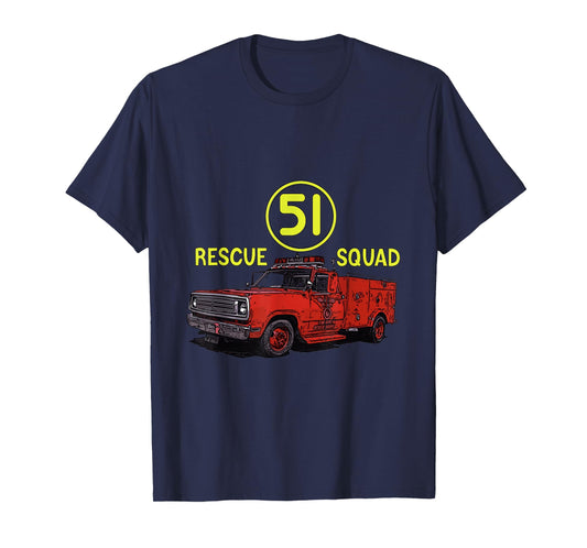 Truck Side 51 Emergency Squad Logo Essential emergency 51 T-Shirt