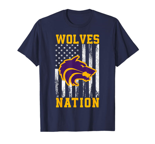 Bay City Central Wolves Logo Nation HS T-Shirt