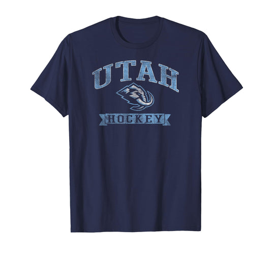 Utah Mammoth Vintage Hockey Black NHL Officially Licensed T-Shirt