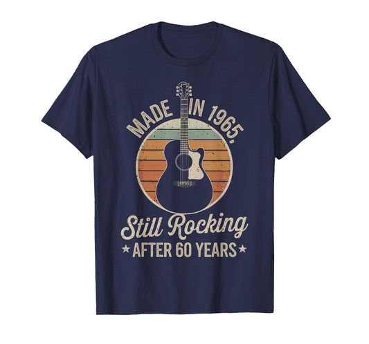 Made in 1965 Still Rocking After 60 Years Retro Guitar T-Shirt
