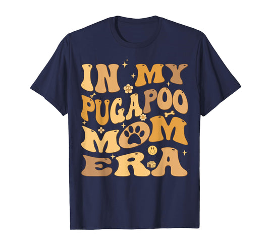 In My Pugapoo Mom Era Groovy Pugoodle Dog T-Shirt for Men Women Kids